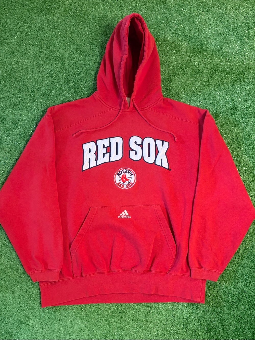 Vintage Adidas Red Sox Center Logo Hoodie